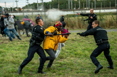 Calais migrants Coquelles Calais France Eurotunnel Calais migrants Coquelles Calais France Eurotunnel