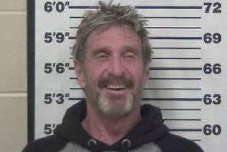 John McAfee arrest mugshot