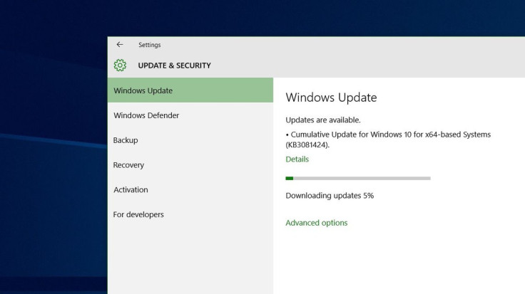 Windows 10 update