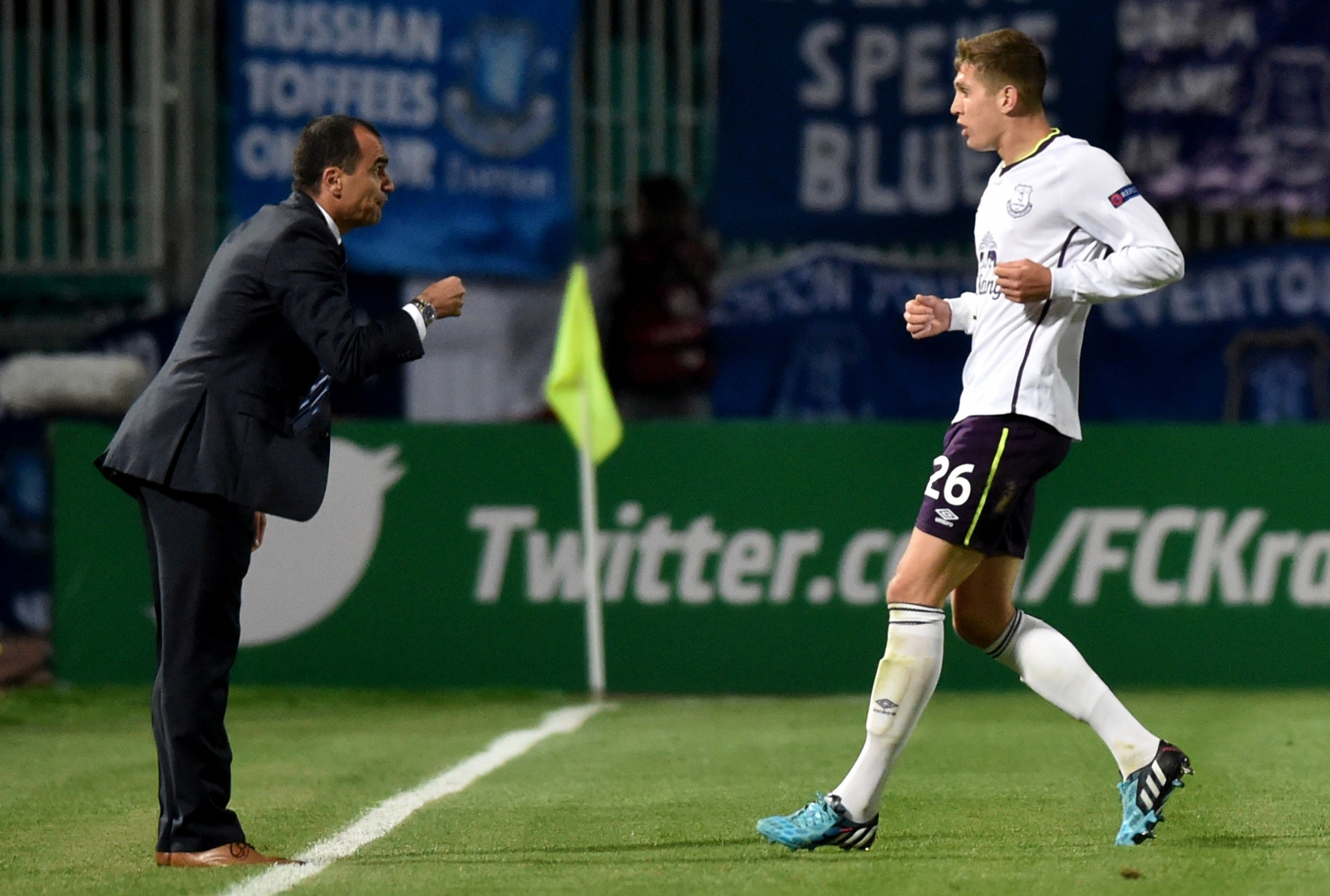 Roberto Martinez and John Stones Roberto Martinez and John Stones