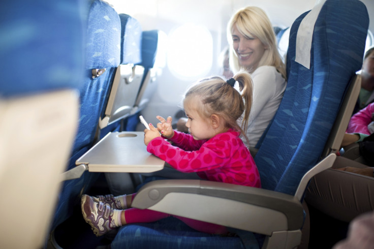 Family on a plane