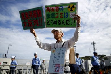 Protests at Kagoshima plant