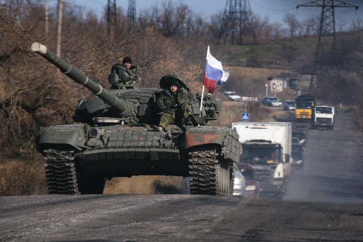 Pro Russian forces in Lugansk, east Ukraine