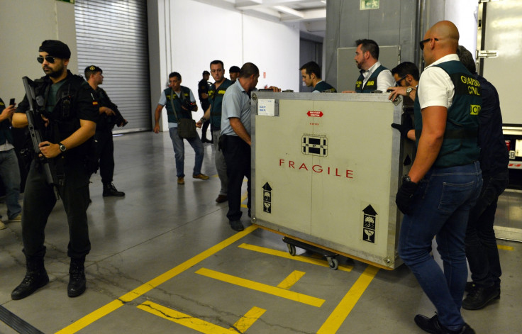 Spanish police transport Head of a Womanto