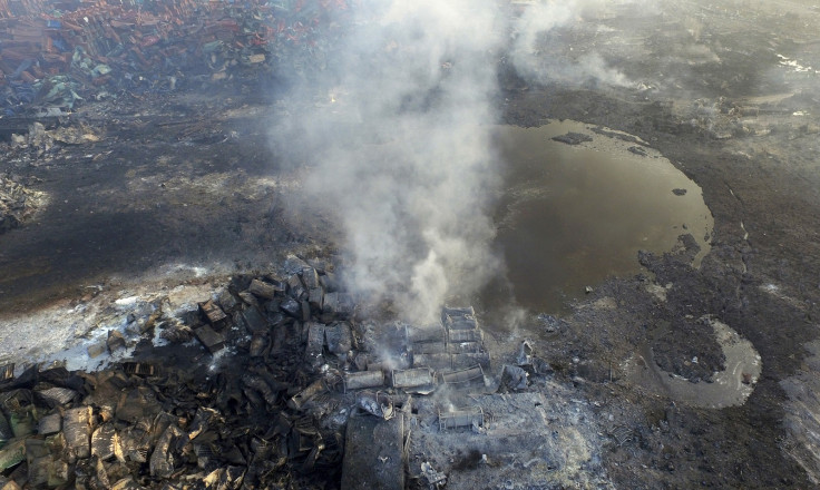 China Tianjin port explosion aerial photo