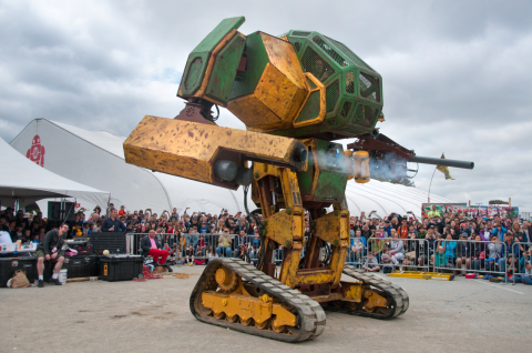 The current MegaBots Mark 2 giant robot