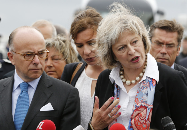 Theresa May in Calais