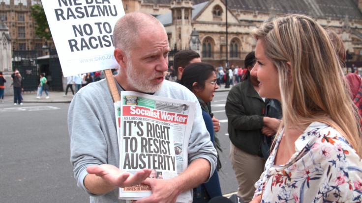 Polish workers strike Westminster