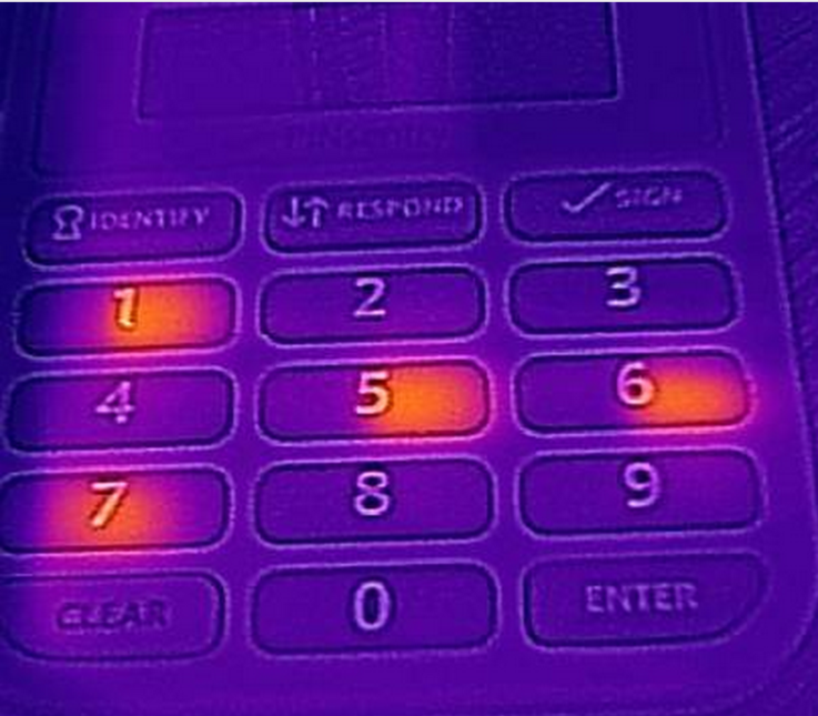 Thermal Imaging Pin Pad at ATM