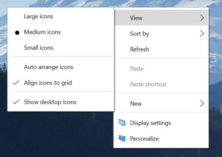 Windows 10 context menus