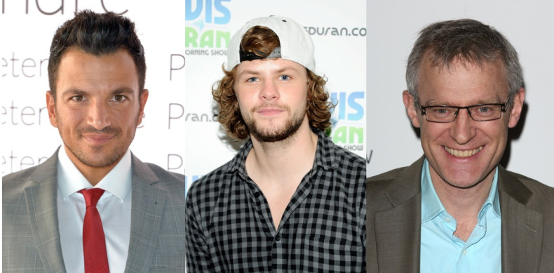 Peter Andre, Jay McGuiness and Jeremy Vine