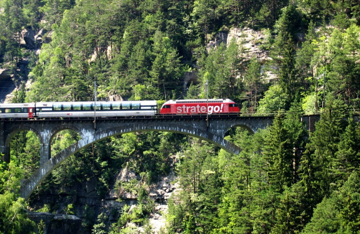 Swiss train bridge