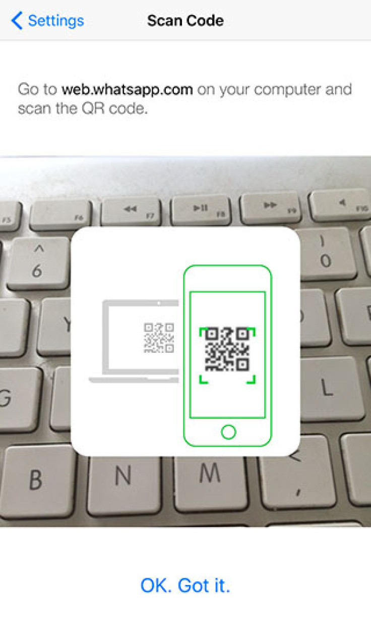 WhatsApp Web QR code