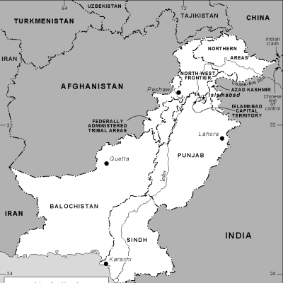 Pakistan regions map