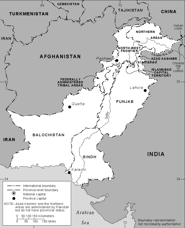 Pakistan regions map