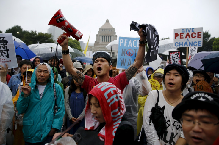 Japan protest against military powers