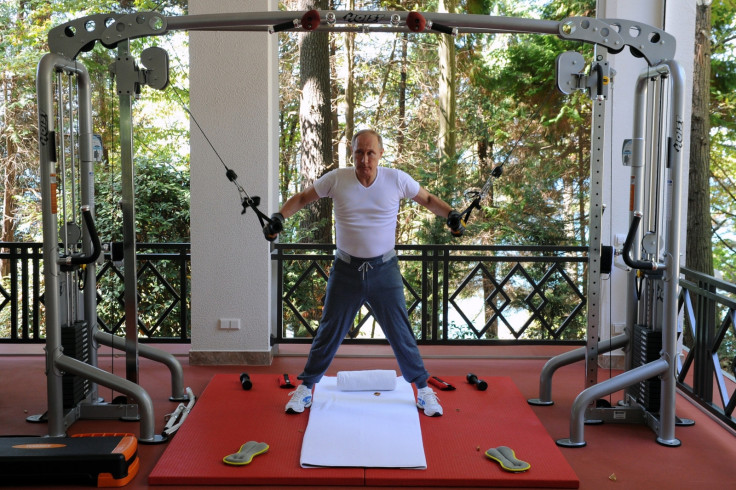 Vladimir Putin in the gym