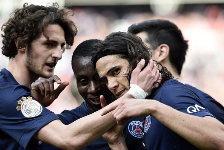 Edinson Cavani and Adrien Rabiot