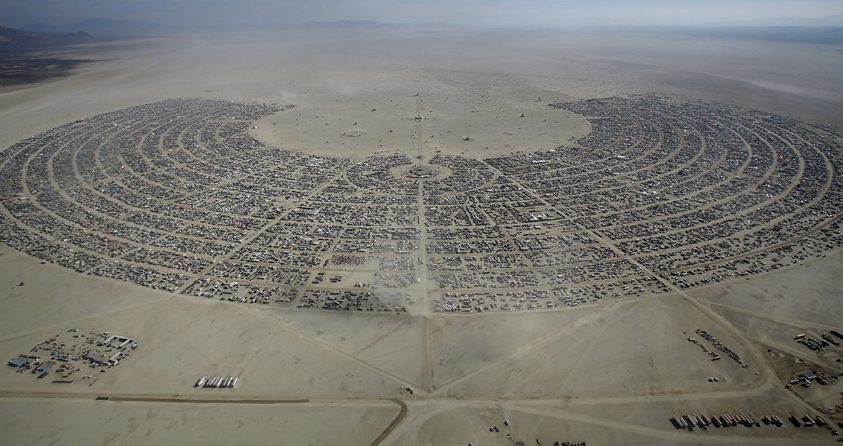 Burning man 2015 aerial photo