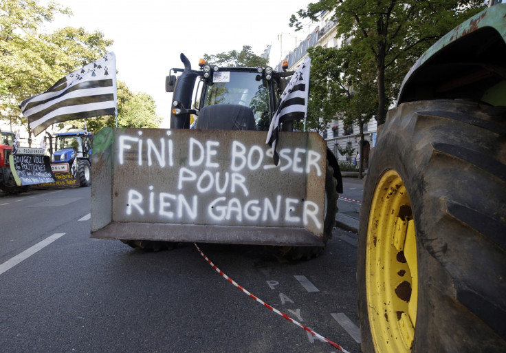 French farmers tractors protest Paris