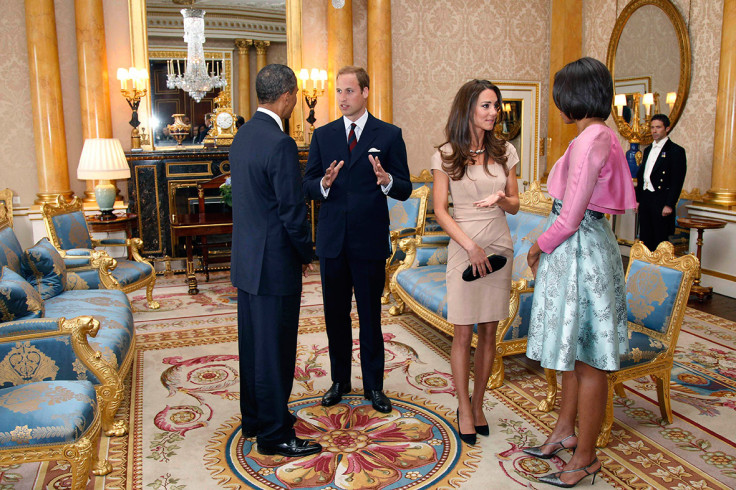 Obamas with Duke and Duchess of Cambridge
