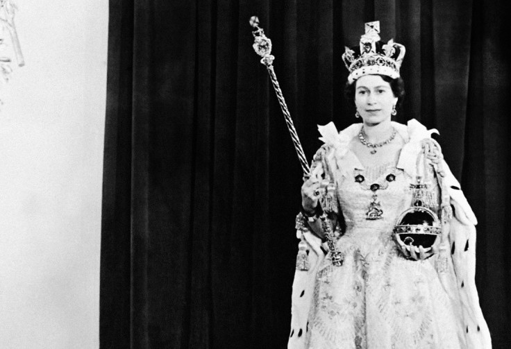 The Queen with the sceptre and orb