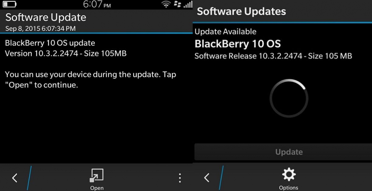 next blackberry z10 update