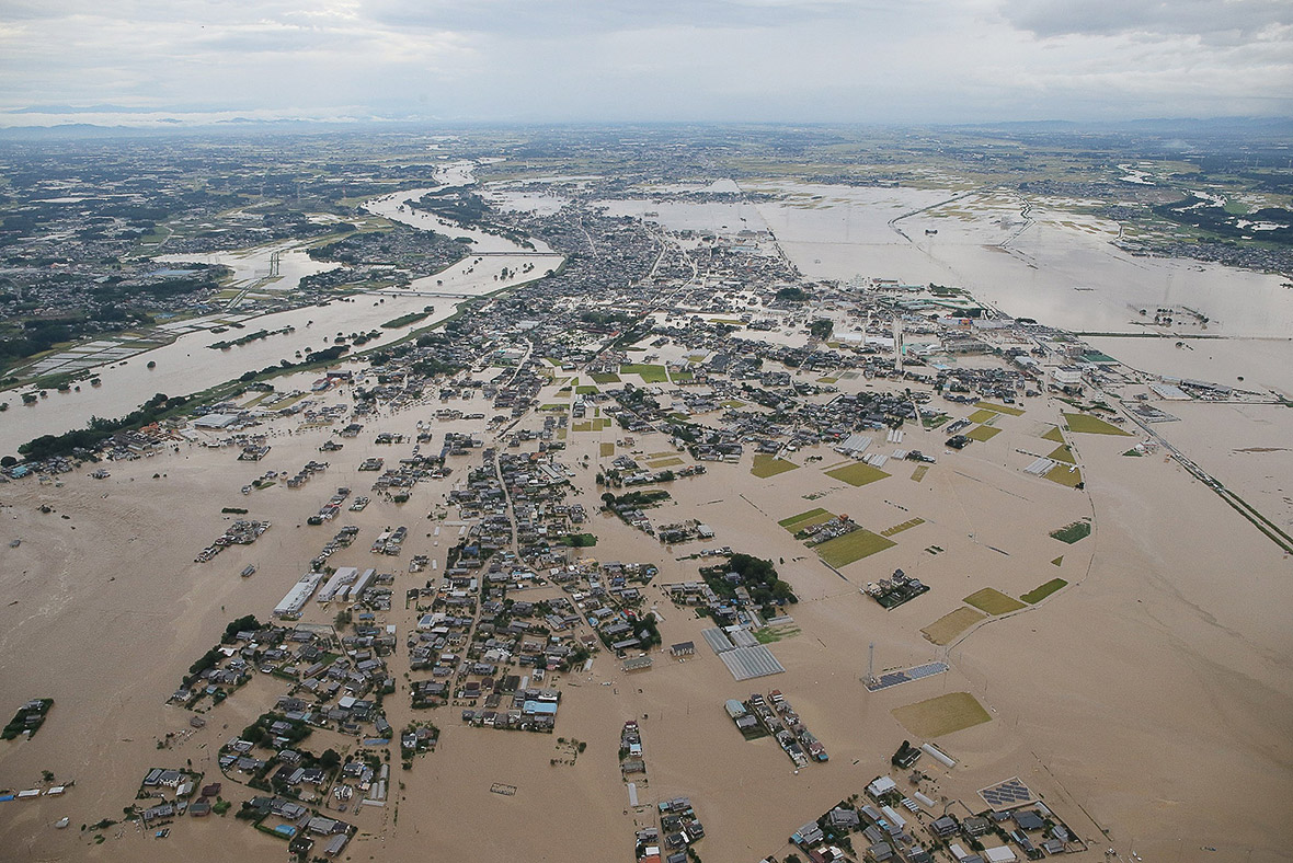 Japan Typhoon Etau floods send hundreds of tonnes of contaminated