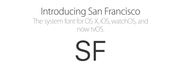 Apple San Francisco Typeface