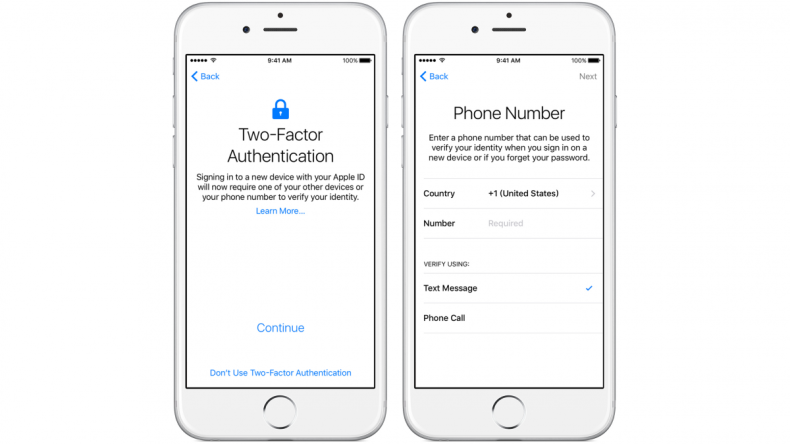 iOS 9 two factor authentication