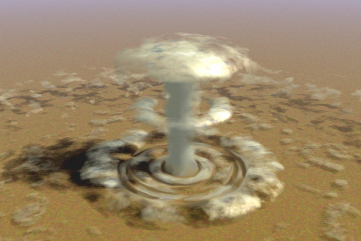 Dropping a nuclear bomb on Mars