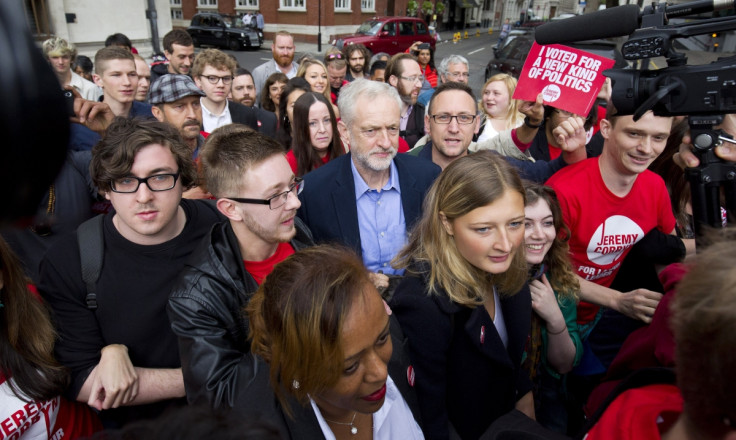 Corbyn arrives at today's leadership results announcementinLondon