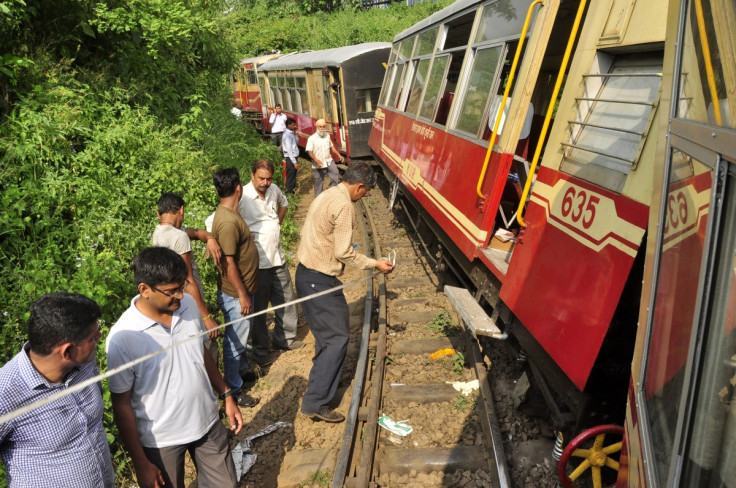 The train derailed