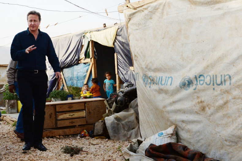 David Cameron visits refugee camp in Lebanon