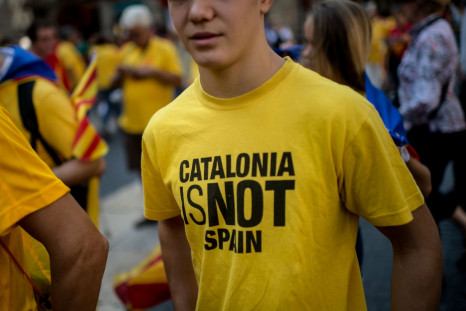 Catalan independence protestor