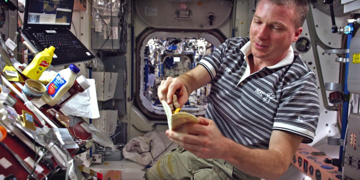 NASA astronaut Terry Virts makes space burger