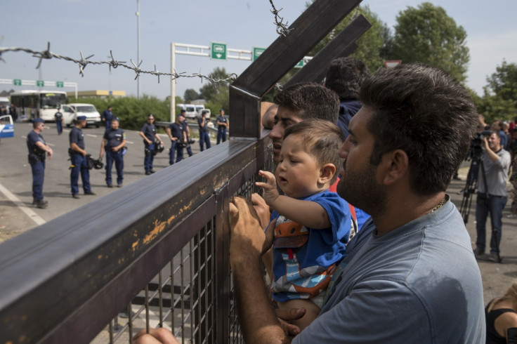 Refugees stranded at the Serbian- Hungary border