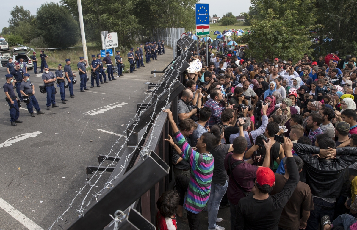 Migrants hugnary Serbia border Horgos