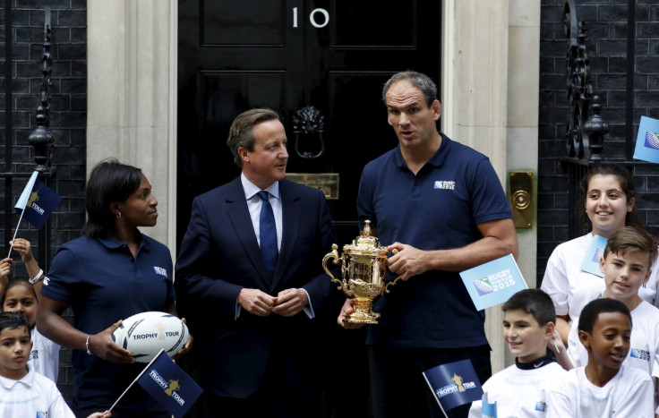 David Cameron and Martin Johnson 