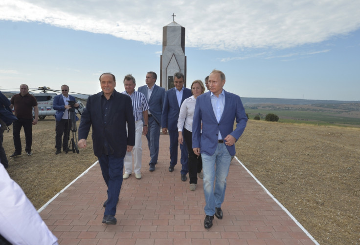 Putin and Berlusconi in Crimea