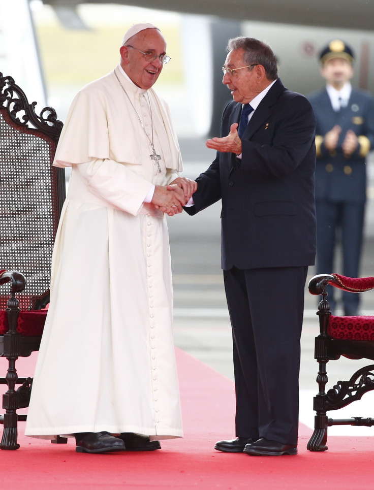 Pope Francis with Raul Castro