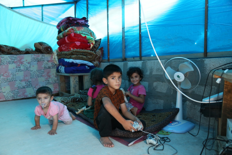 Yazidi children living in IDP camp