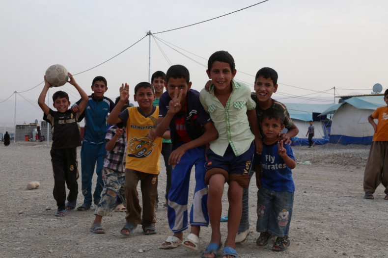 Yazidi children living in Ashti IDP camp