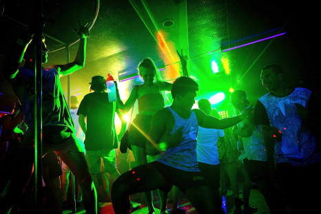 A nightclub with young people partying
