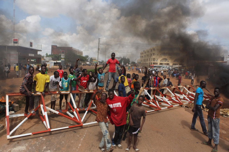 Anti coup protesters in Burkina Faso