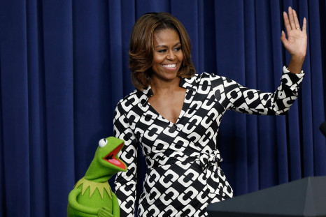 Michelle Obama and Kermit the Frog