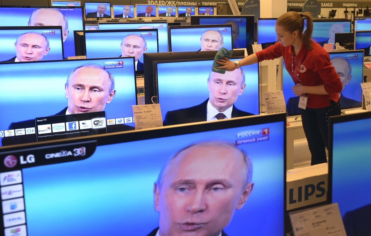 Vladimir Putin on the telly Vladimir Putin on the telly