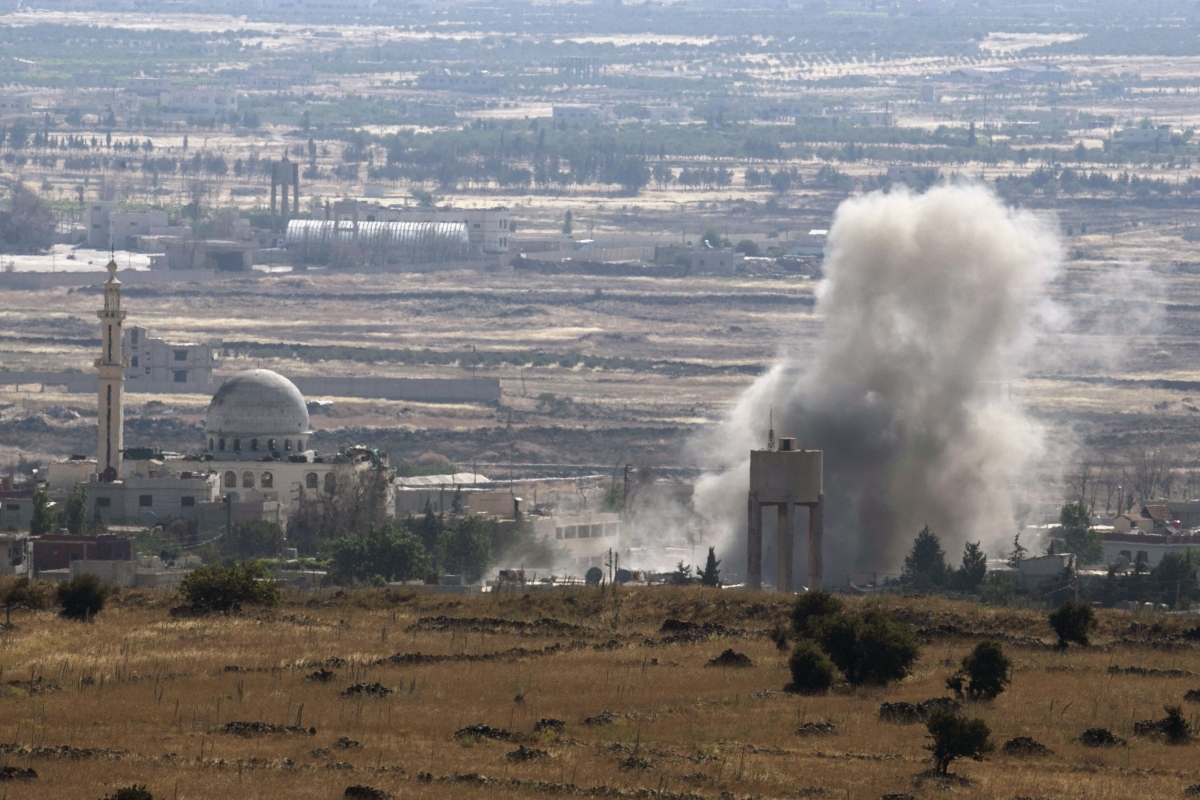 IDF Bombs Syrian Positions In Golan Heights After Stray Rockets Land In ...