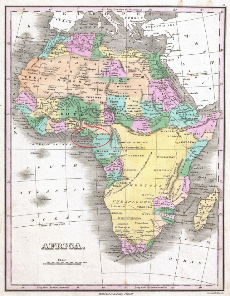 Africa Biafra map