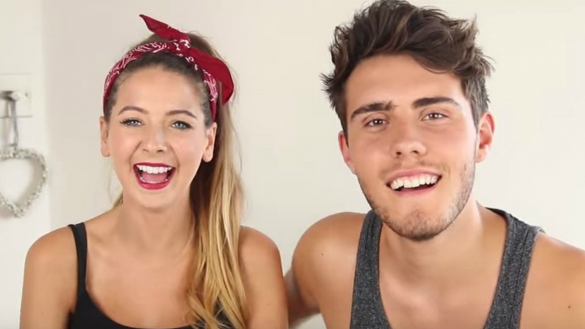 Zoella's boyfriend Alfie Deyes wears her knickers in support of vlogger's Snapchat photo